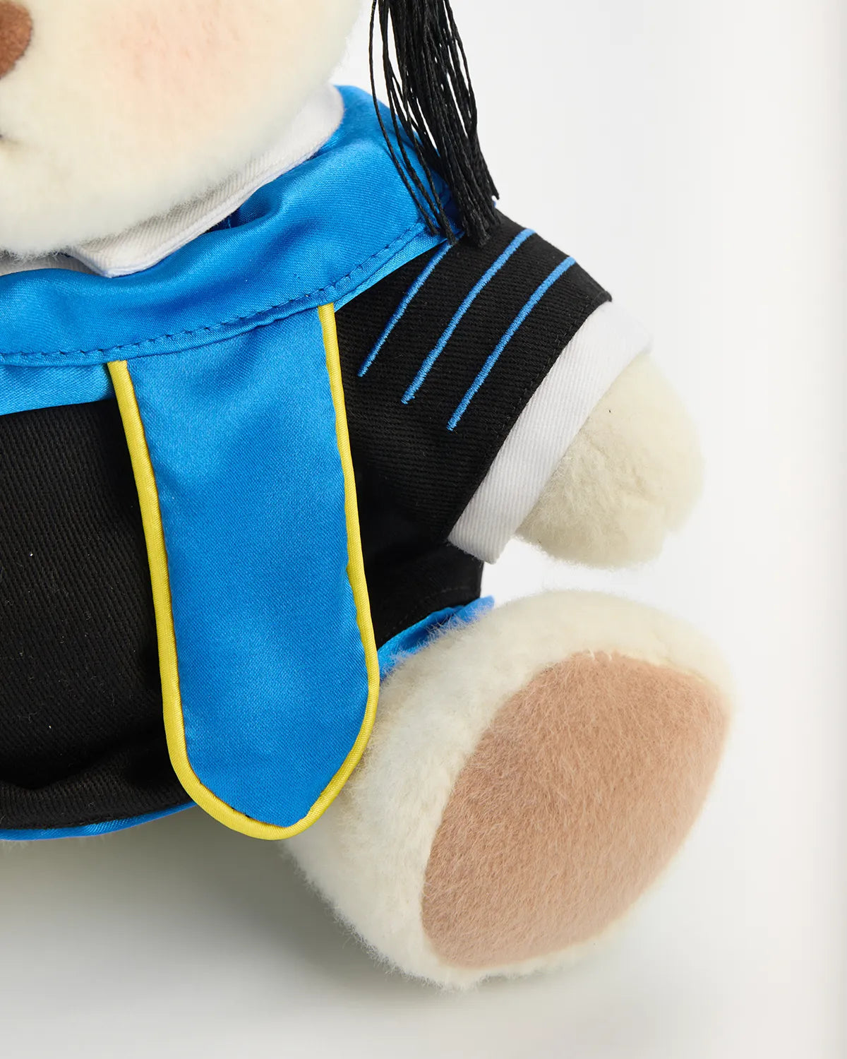 SunPuffy™ Mezuniyet Kepi ve Cüppesi Mavi Etekli Ayı