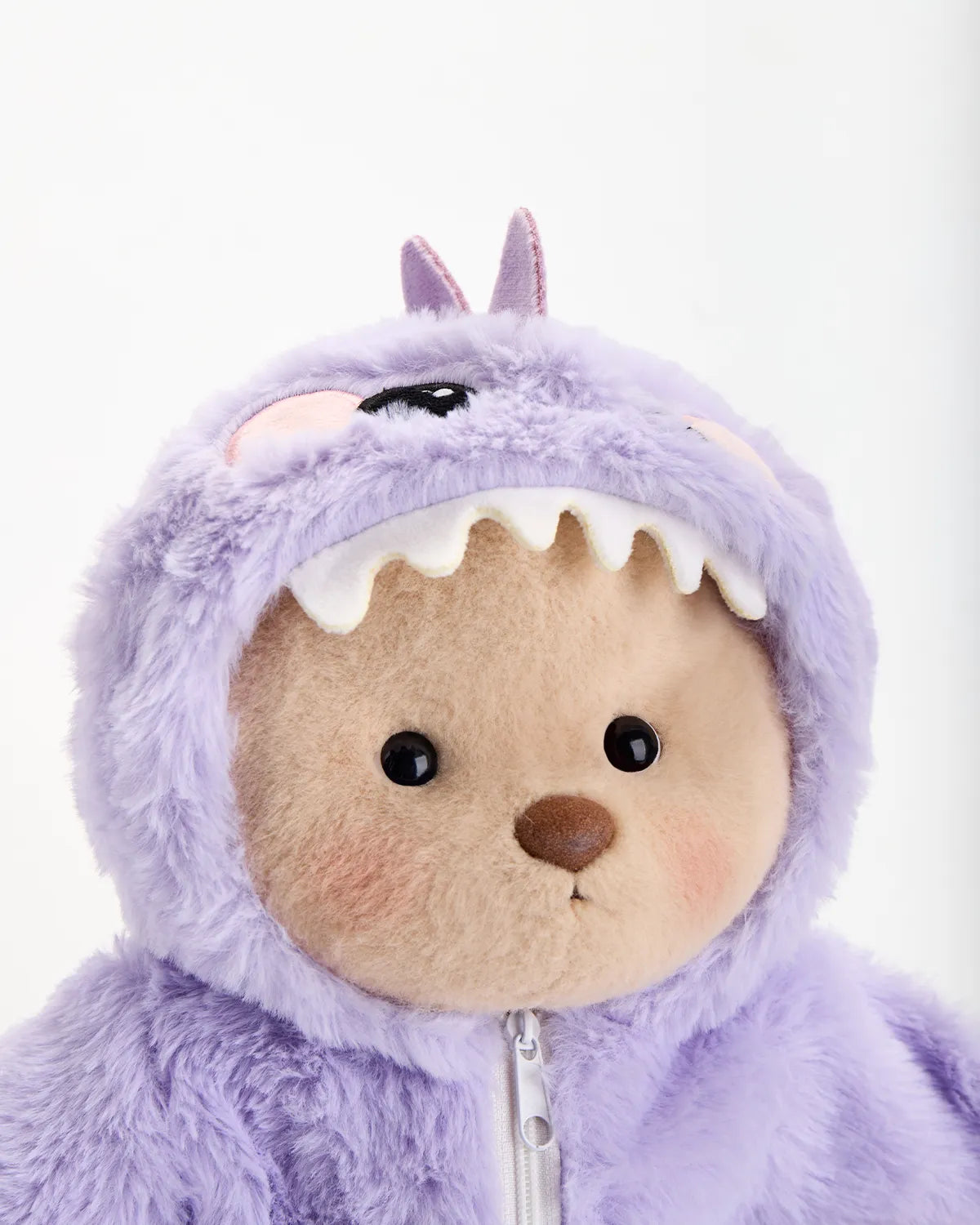SunPuffy™ Kürklü Mor Dino Puffy