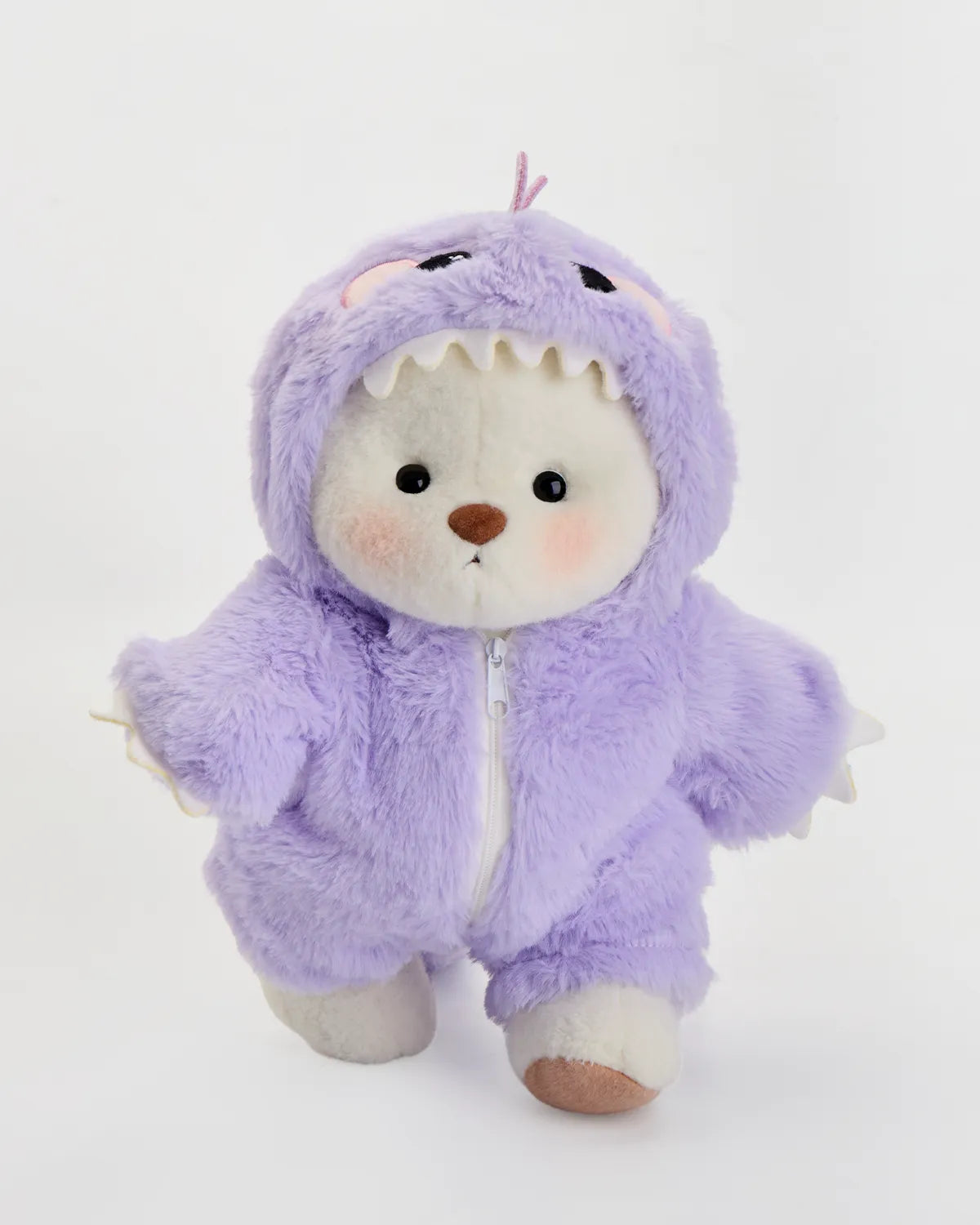 SunPuffy™ Kürklü Mor Dino Puffy