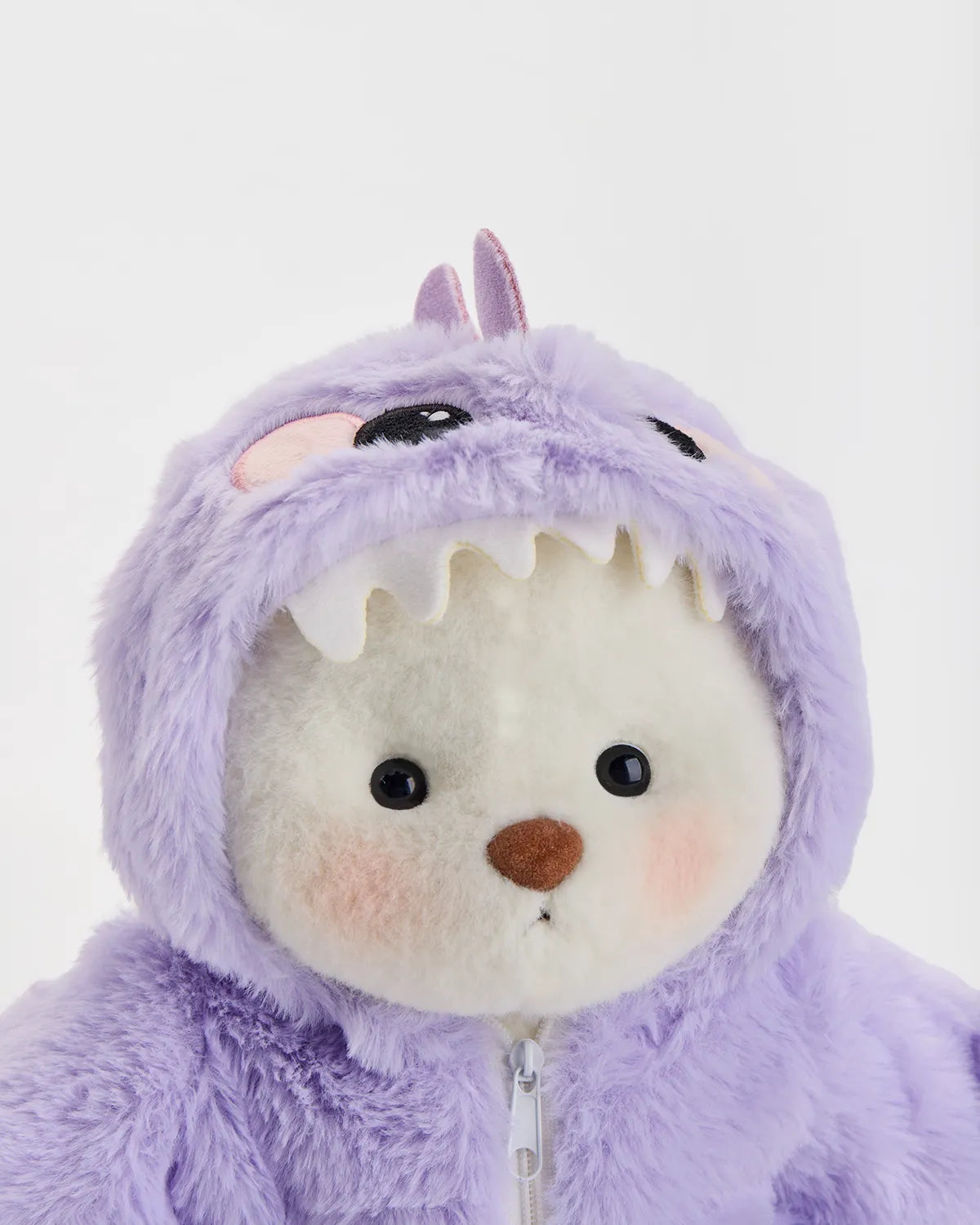 SunPuffy™ Kürklü Mor Dino Puffy