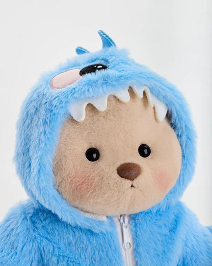 SunPuffy™ Kürklü Mavi Dino Puffy
