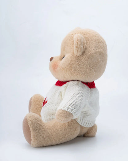 SunPuffy™ Aşk Kalpli Beyaz Kazak Puffy