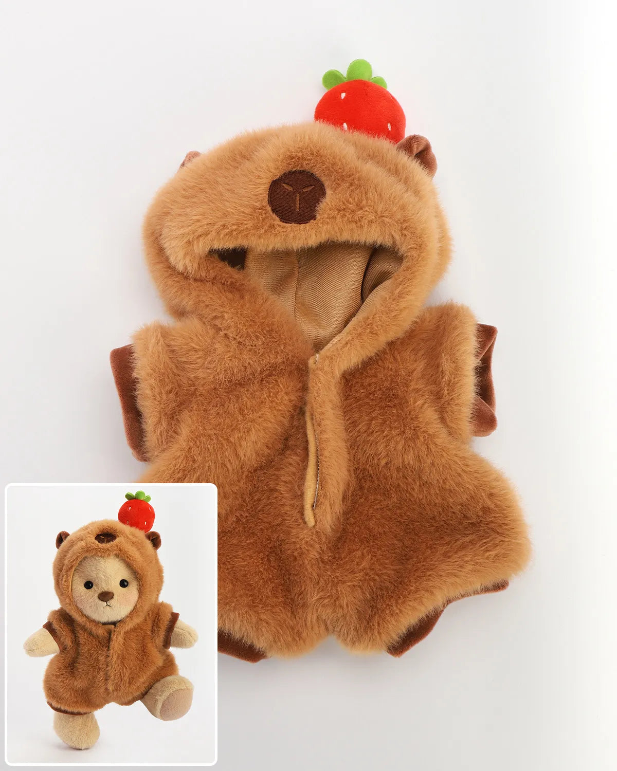 SunPuffy™ Çilek Kahverengi Kapibara Puffy